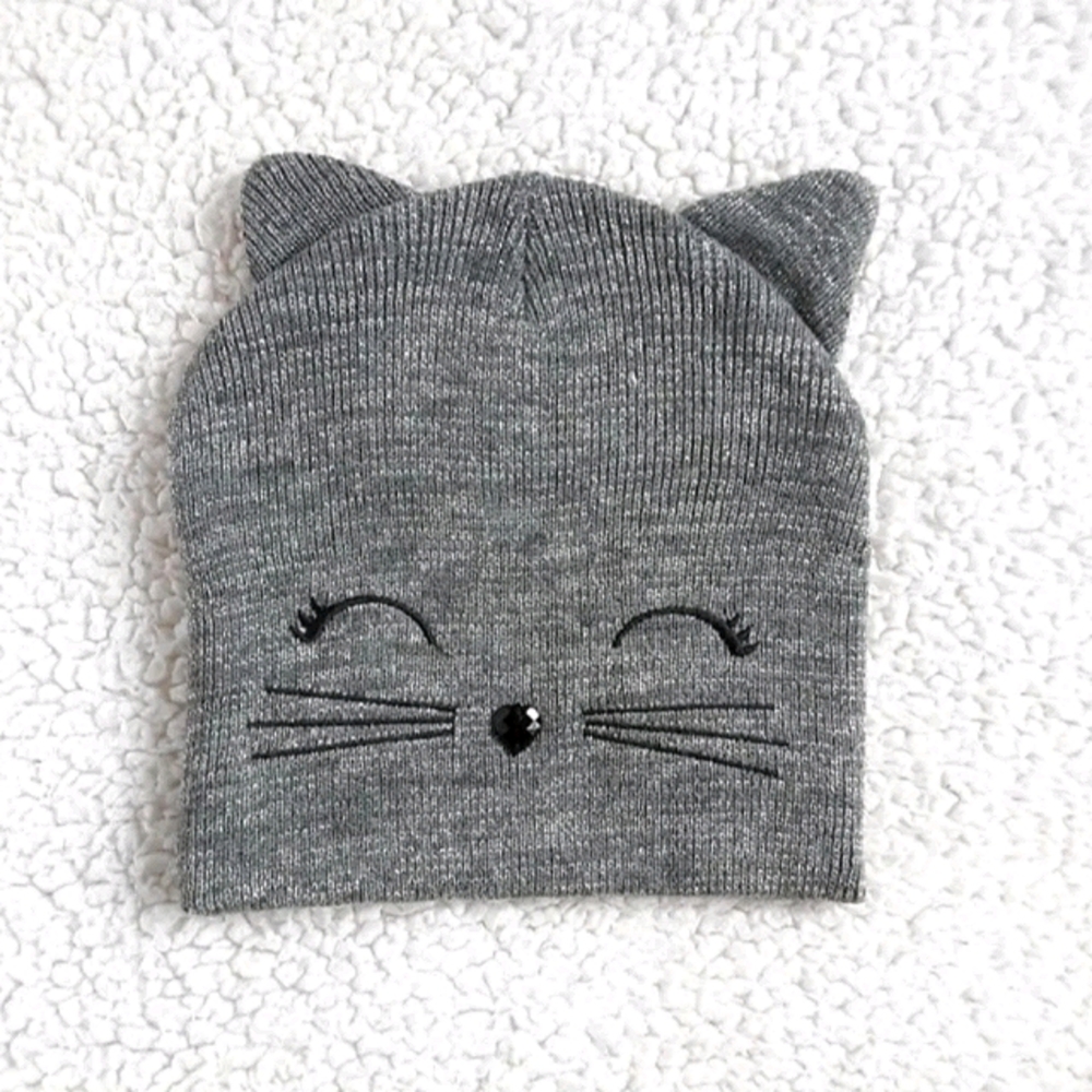 JUSTICE Kids Ribbed Cat Beanie With Ears